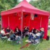 De Goudse roeiers, tussen de wedstrijden door chillen in de tent