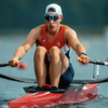 Hugo tijdens de start van de race (foto: World Rowing)